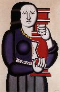 Fernard Leger The fem hold the bottle oil on canvas